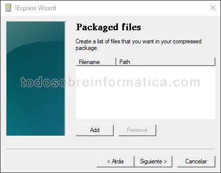 IExpress 2 Archivos empaquetados