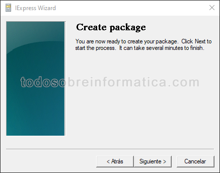 IExpress 2 Crear paquete